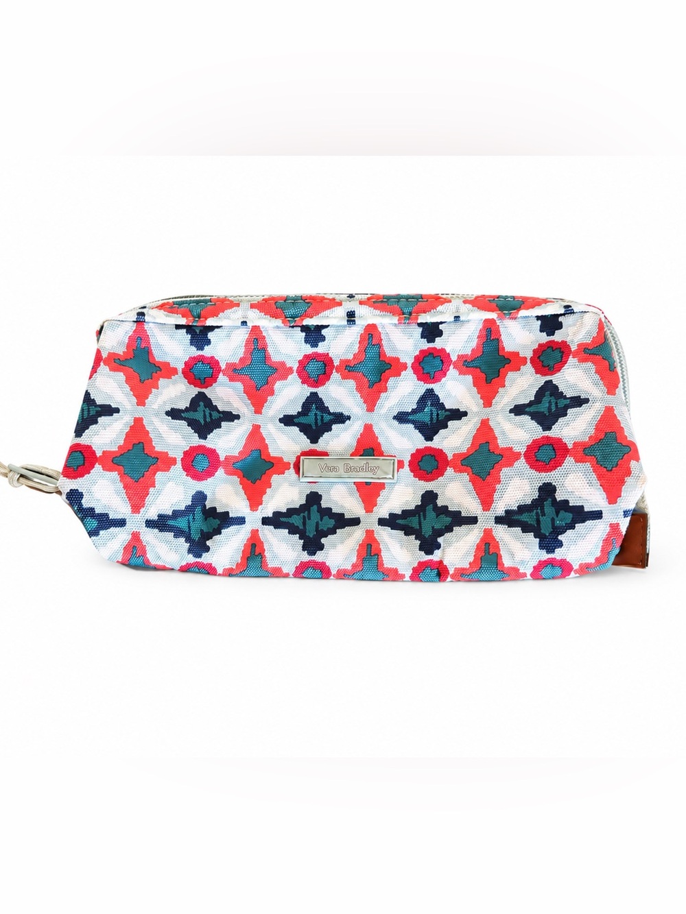 Vera Bradley Floral Makeup Bag Pouch Multicolor Zip Water GEO
